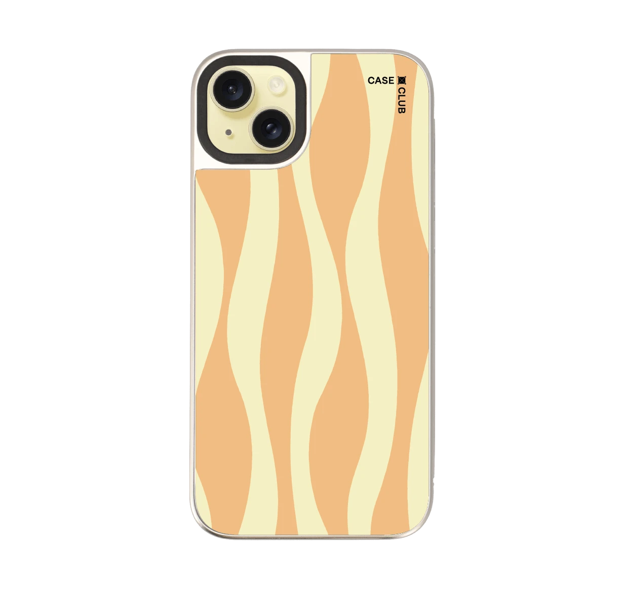 ลายคลื่นน้ำสีเหลืองส้ม